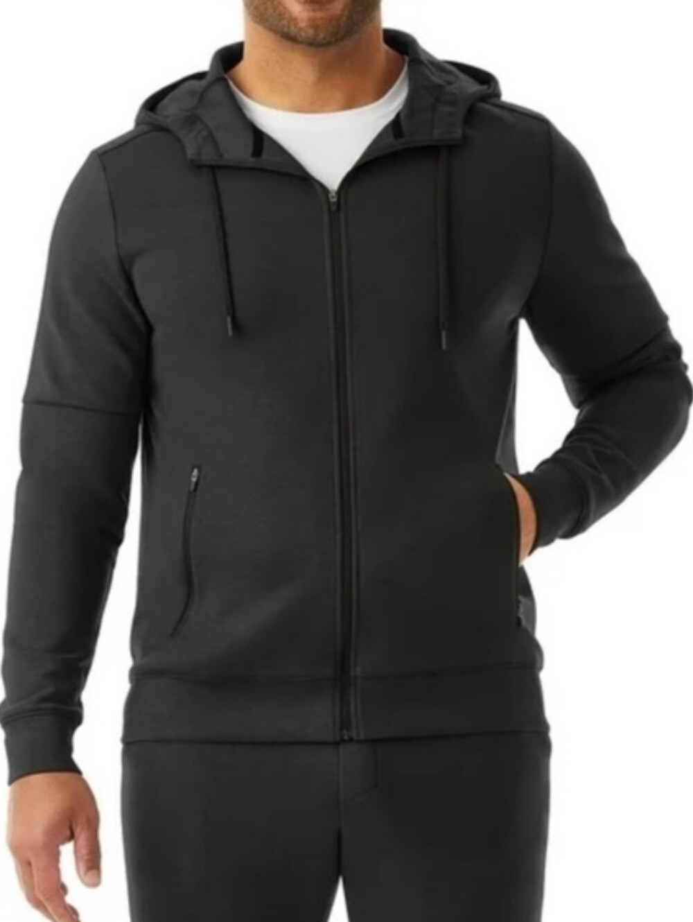Member's Mark Active Full Zip Hoodie New Black Medium Men's